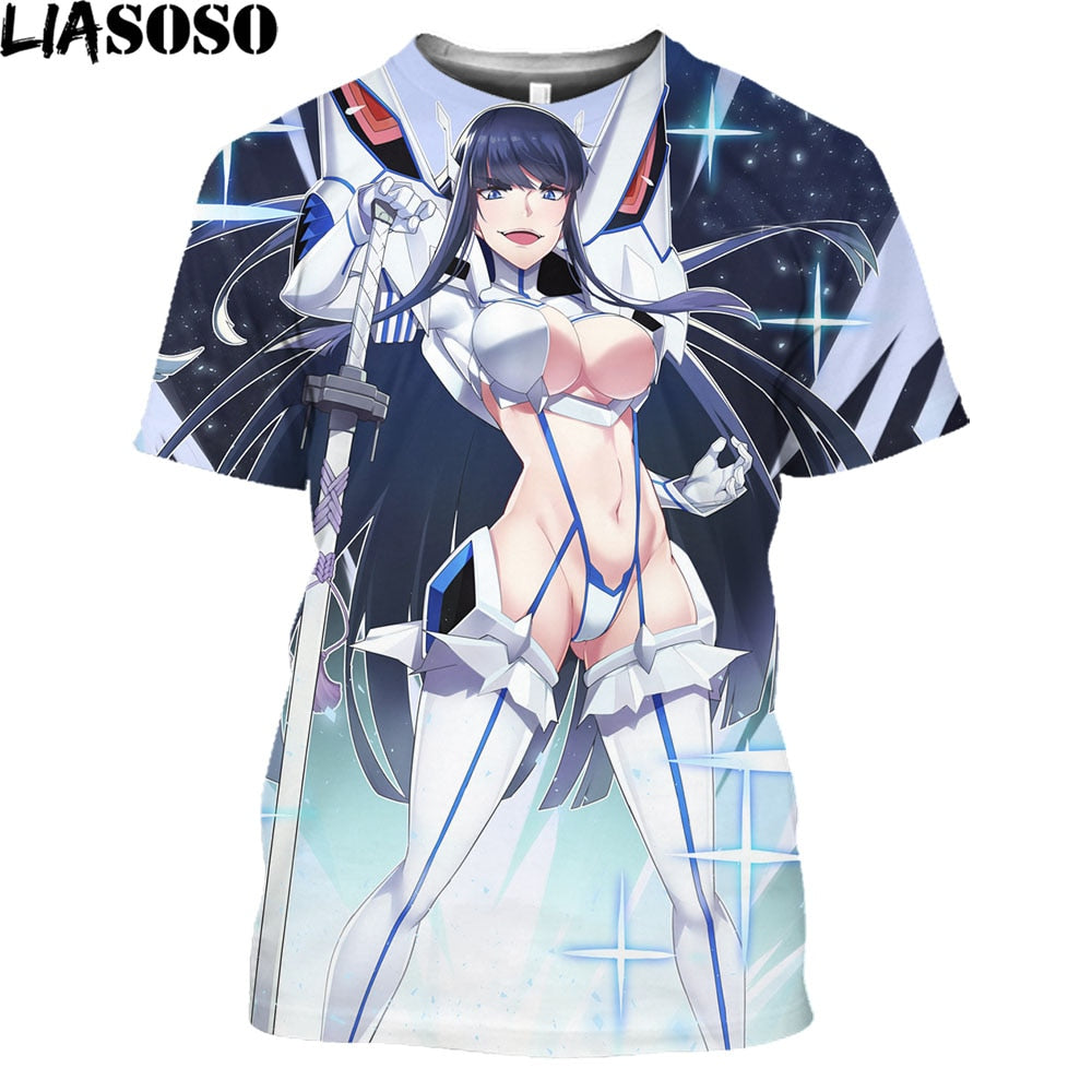 LIASOSO Hot Anime Kill La Kill Printed 3D T-shirt Men Women Summer Loose Harajuku Style Shirts Unisex Streetwear Tees Tops