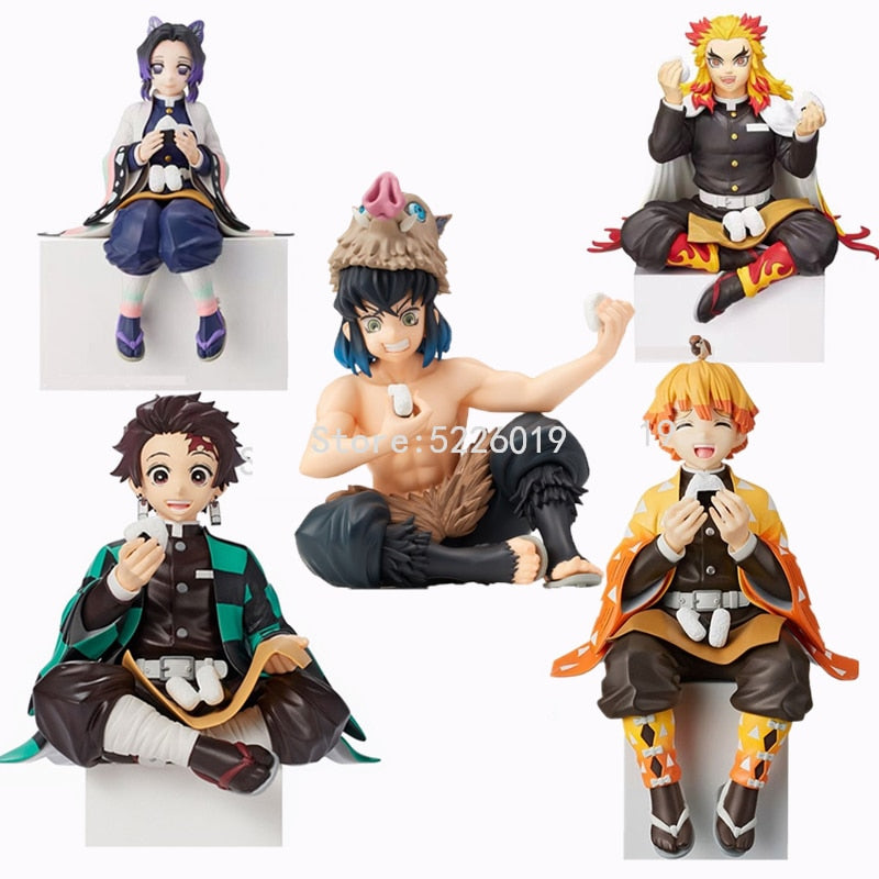 14cm Demon Slayer Anime Figure Kamado Nezuko Kochou Shinobu Action Figure Kimetsu no Yaiba Tsuyuri Kanawo Figurine Model Doll