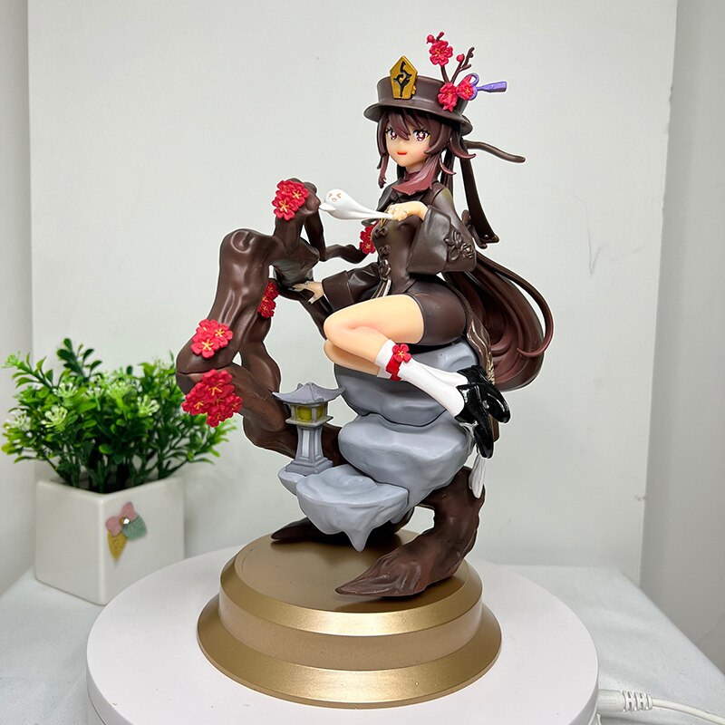 17cm Genshin Impact Klee Hibana Knight Anime Figure Ganyu/Keqing/Paimon Action Figure Hu Tao Figurine Collection Model Doll Toys