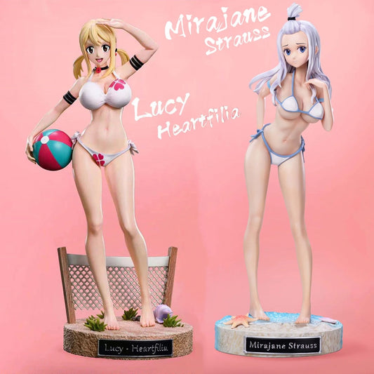 28CM 1/6 Scale Summer Swimsuit Ver Lucy Heartfilia/Mirajane Strauss Fairy Tail PVC Anime Figure GK Action Figurine Manga Toys