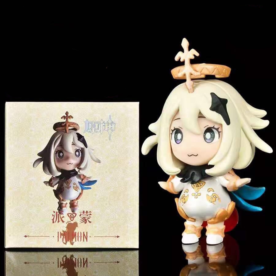 17cm Genshin Impact Klee Hibana Knight Anime Figure Ganyu/Keqing/Paimon Action Figure Hu Tao Figurine Collection Model Doll Toys