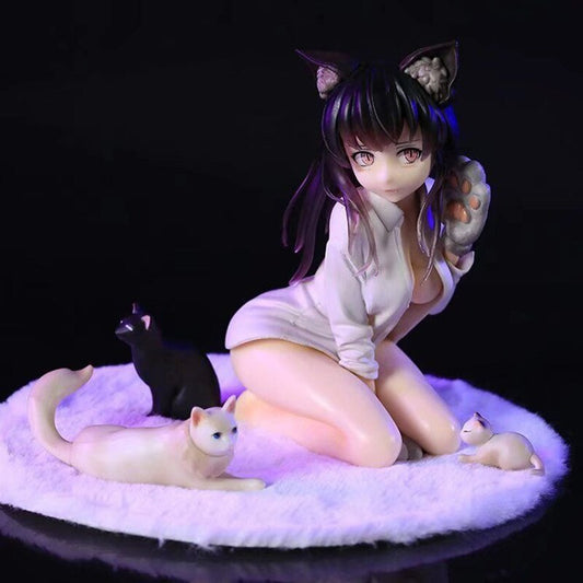 Japanese Anime Figure DCTer Catgirl Mia Bishop's Rondo Ayaka Chan Skytube Cat Girl PVC Model Doll Statue Adult Collectible Toy