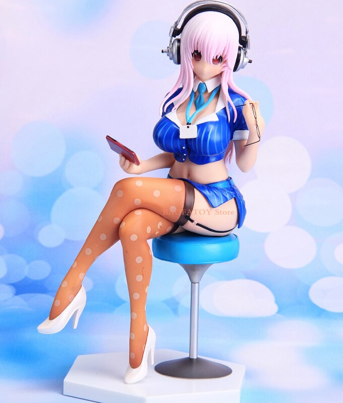 21cm Super Sonico Bikini Style Ver Anime Figure Super Sonico Sexy Girl Action Figure Nitroplus Figure Collection Model Doll Toys