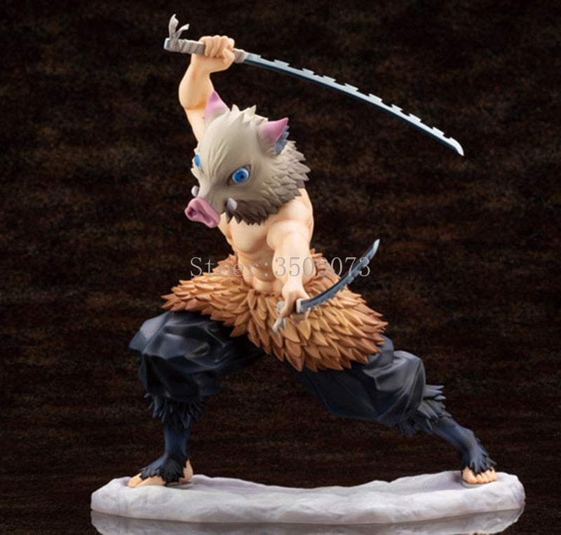 Kimetsu no Yaiba Anime Figure Hashibira Inosuke Action Figure ARTFX J Demon Slayer Kamado Tanjirou Figurine Model Doll Gift