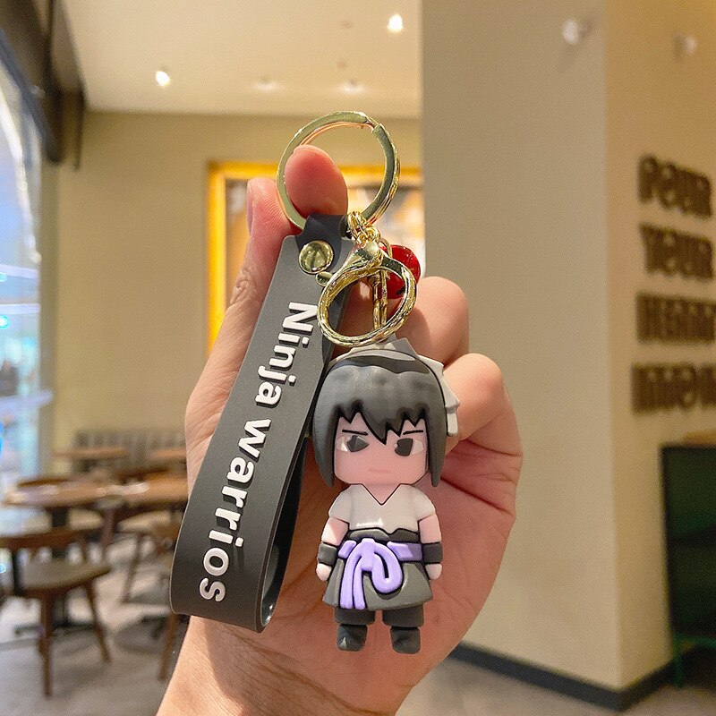 Kawaii Naruto Sasuke and Kakassi Keychain Japanese Anime Key Ring Key Chain For Bag Phone Car Pendant Jewelry Gifts for Friend