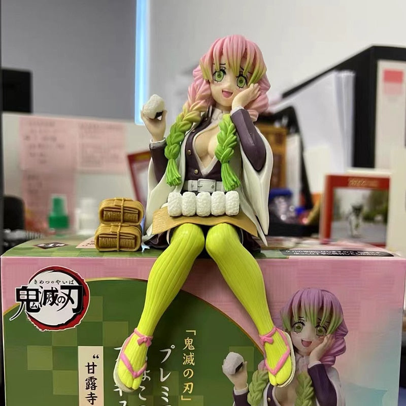14cm Demon Slayer Anime Figure Kamado Nezuko Kochou Shinobu Action Figure Kimetsu no Yaiba Tsuyuri Kanawo Figurine Model Doll