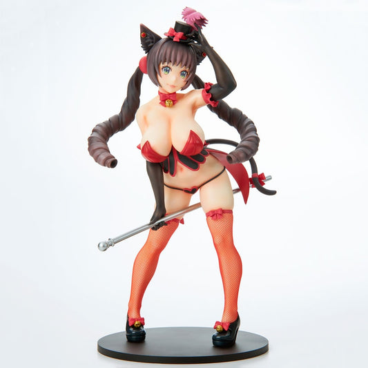 18cm Q-six Hentaii Anime Figure Burlesque Cat Belle Black Cat ver Action Figure Sexy Girl Figure Collectible Model Doll Toys