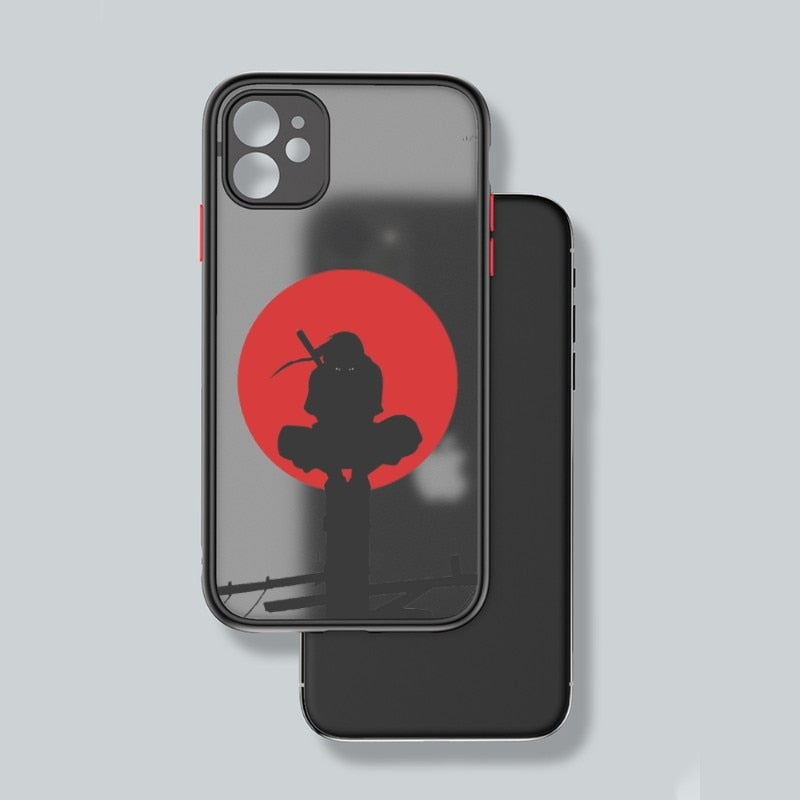 Anime Naruto Akatsuki Itachi Phone Case For IPhone 11 12 13 Mini Pro Max X XS XR 7 8 Plus Clear Matte Black Cover