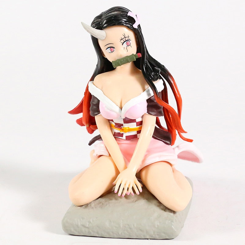 Demon Slayer Anime Figure Kamado Nezuko PVC Action Figure Kneeling Version Nezuko Kamado Figurine Collection Model Doll Gift