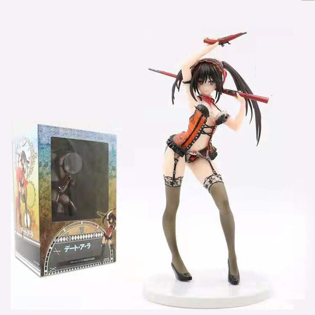 28cm Date A Live II Sexy Anime Figure Kurumi Tokisaki Action Figure Nightmare Kurumi Tokisaki Figurine Collection Model Doll Toy