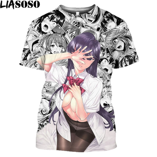 Fashion Anime Komi Cant Communicate 3D Printed T Shirt Men Women Komi Shouko Sexy Girl Cartoon T-shirt Trendy Otaku Tops Tees