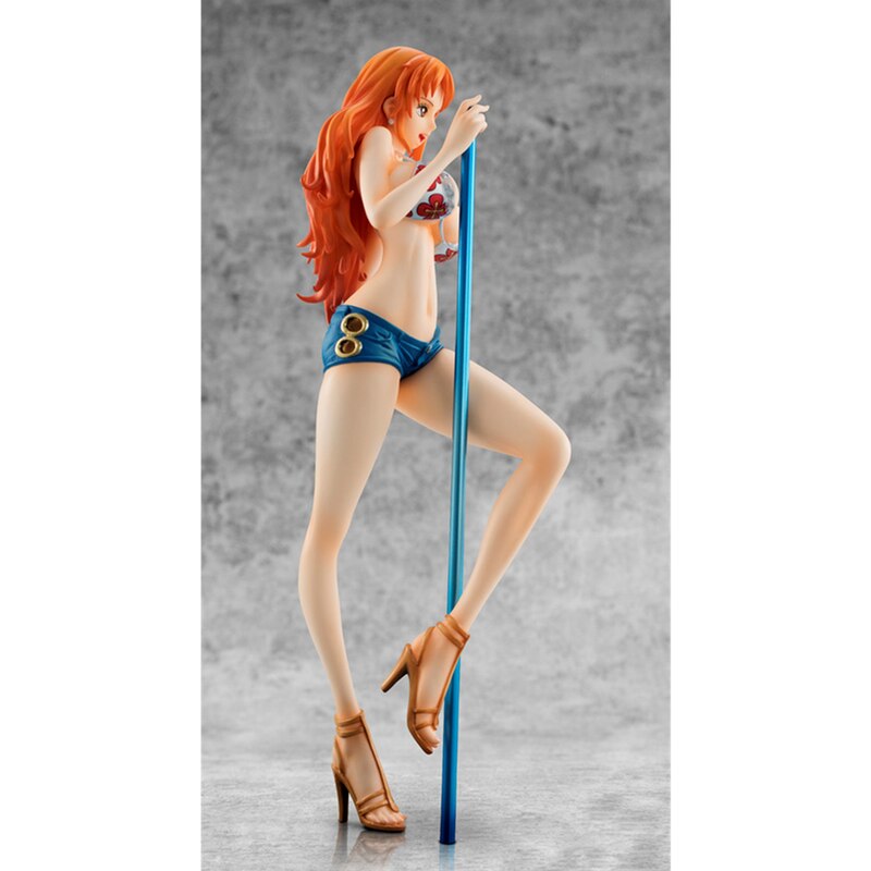 Anime One Piece Figure Nami Sexy Pole Dancing Standing Position 23CM