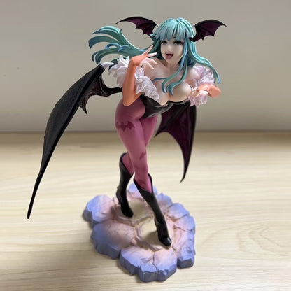23cm Darkstalkers Bishoujo Morrigan Sexy Girl Anime Figure Vampire Hunter Morrigan Aensland Figure Adult Model Collection Toy