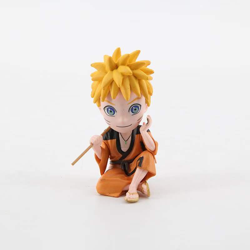 Naruto Uzumaki Kakashi Uchiha Sasuke Itachi Anime Figure Toy Q Cute Figural Nendoroid Car Decoration PVC Model Gift Toys For Kid