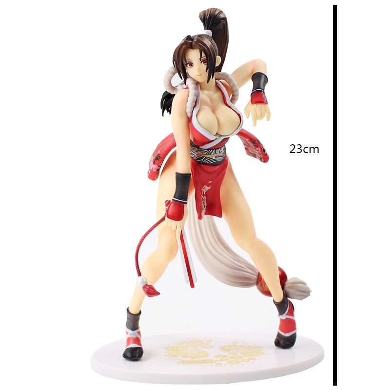 28cm The King of Fighters Anime Figure Millenium Fighting Mai Shiranui Action Figure Sexy Girl Figure Collection Model Doll Toys