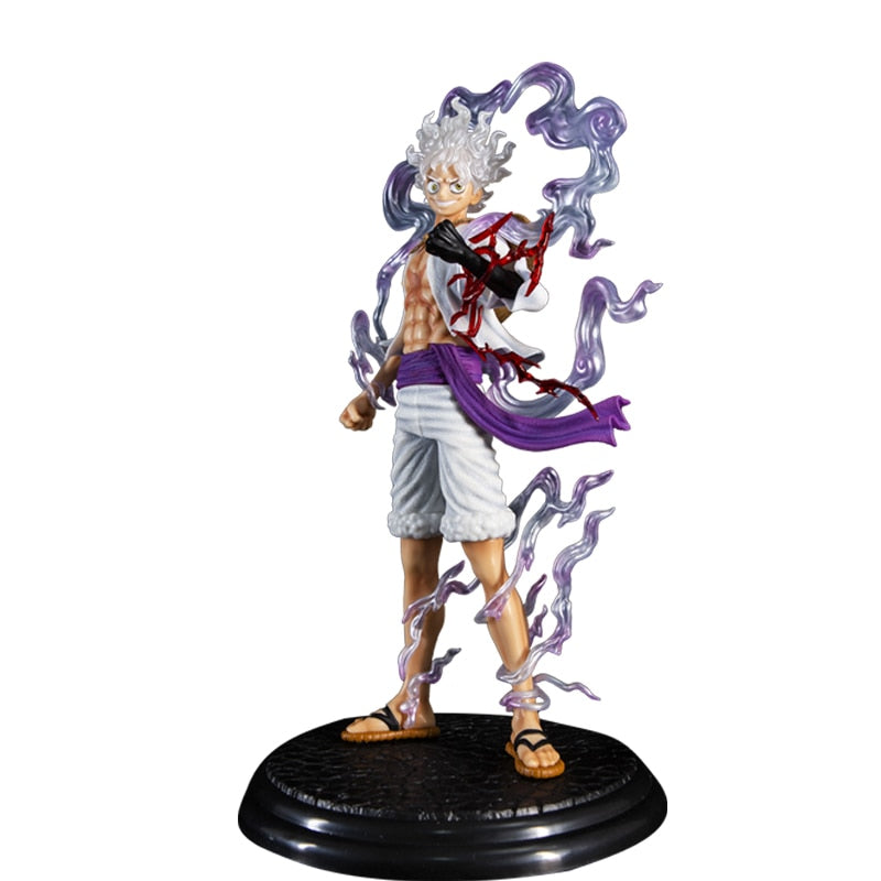 One Piece Luffy GEAR 5 Anime Figures Nika Sun God PVC Action Figurine Double-Led Collectible Figma Model Doll Toys for Children