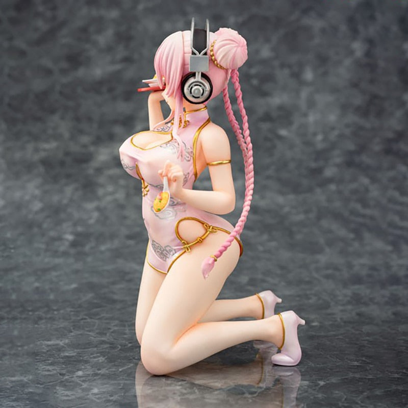 18cm Emon Restaurant Series Super Sonico China Dress Ver. Sexy Anime Figure Super Sonico Mandarin Dress PVC Action Figure Toys