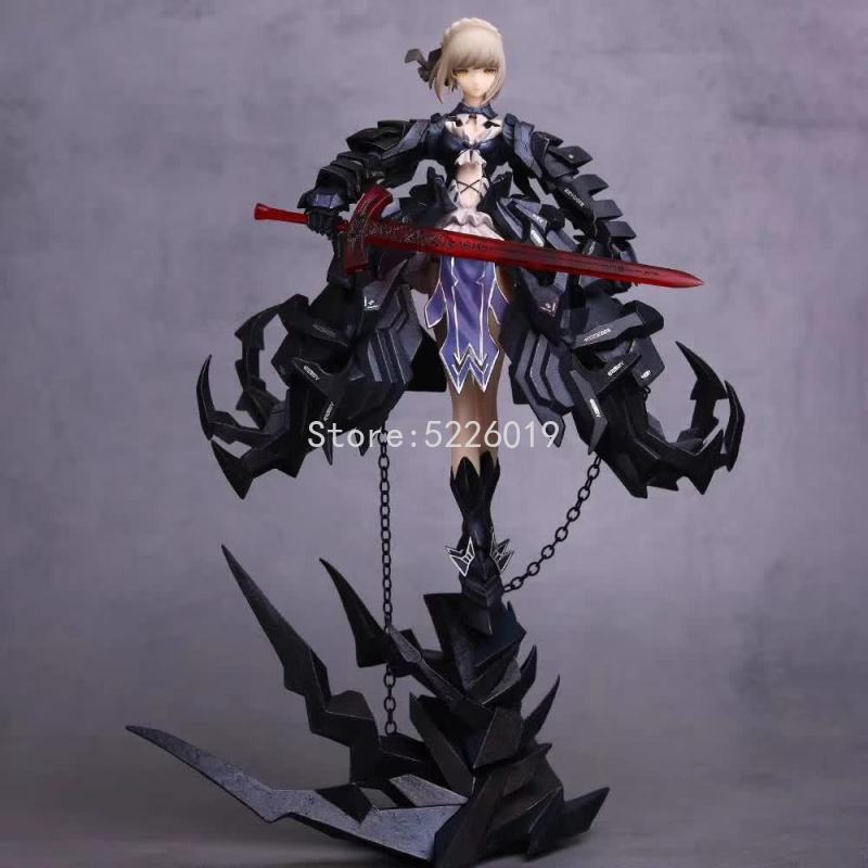 33cm Fate/Stay Night Sexy Anime Figure The King Black Saber Huke Ver. Sexy Figure The King Black Dress Saber Action Figure Toys