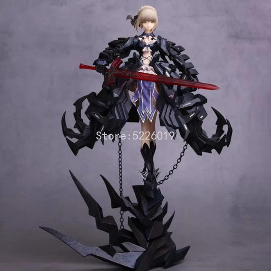 33cm Fate/Stay Night Sexy Anime Figure The King Black Saber Huke Ver. Sexy Figure The King Black Dress Saber Action Figure Toys