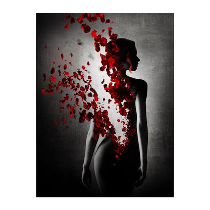 Sexy Nude Art Poster Canvas Print Red Woman Abstract Wall Art Pictures Canvas Painting for Bedroom Home Decoration Gifts Cuadros