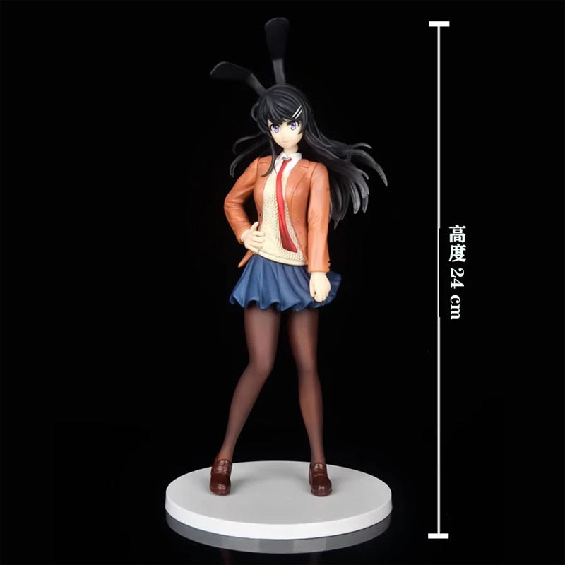 25cm Mai Sakurajima Bunny Girl Senpai Sexy Anime Figure Rascal Does Not Dream of Bunny Girl Senpai Action Figure Model Doll Toys