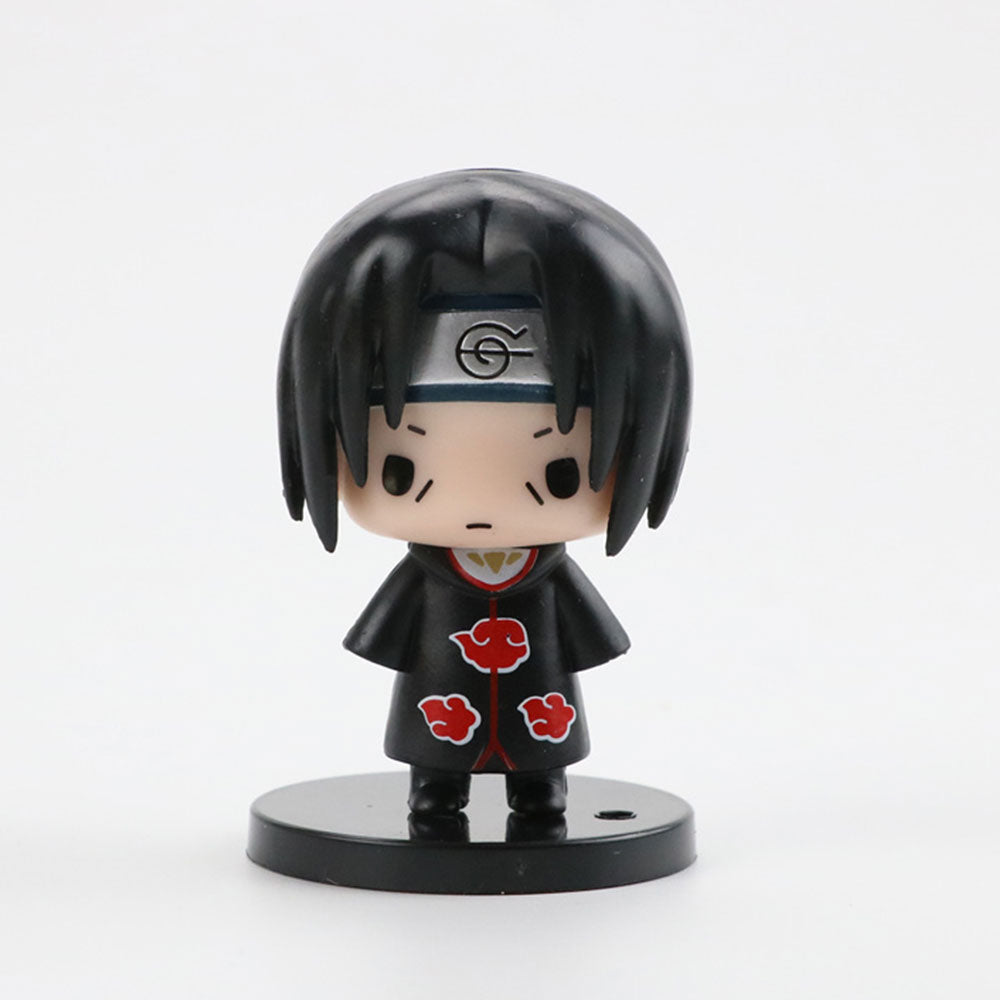 Kawaii Anime Naruto Figure Uzumaki Naruto Kakashi Q Figurals Uchiha Sasuke Itachi Cute Toys Car Desk Decoration Model Doll Gifts