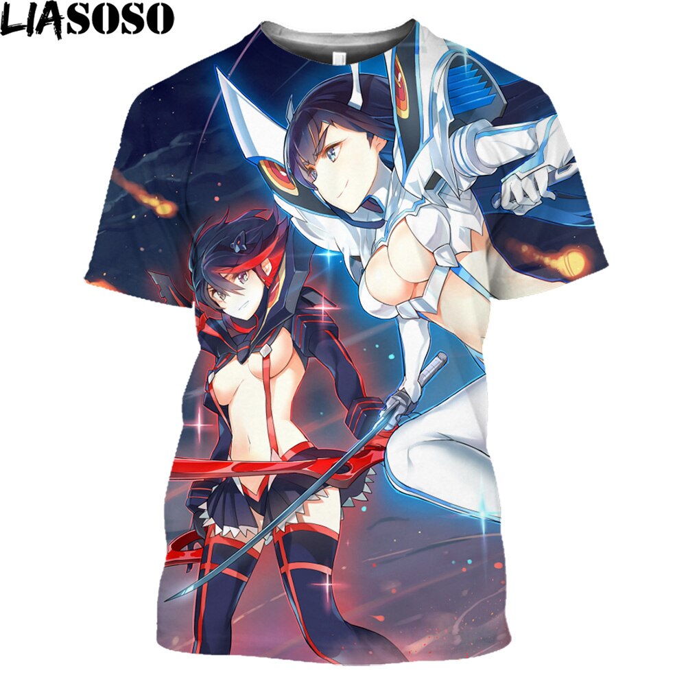 LIASOSO Hot Anime Kill La Kill Printed 3D T-shirt Men Women Summer Loose Harajuku Style Shirts Unisex Streetwear Tees Tops