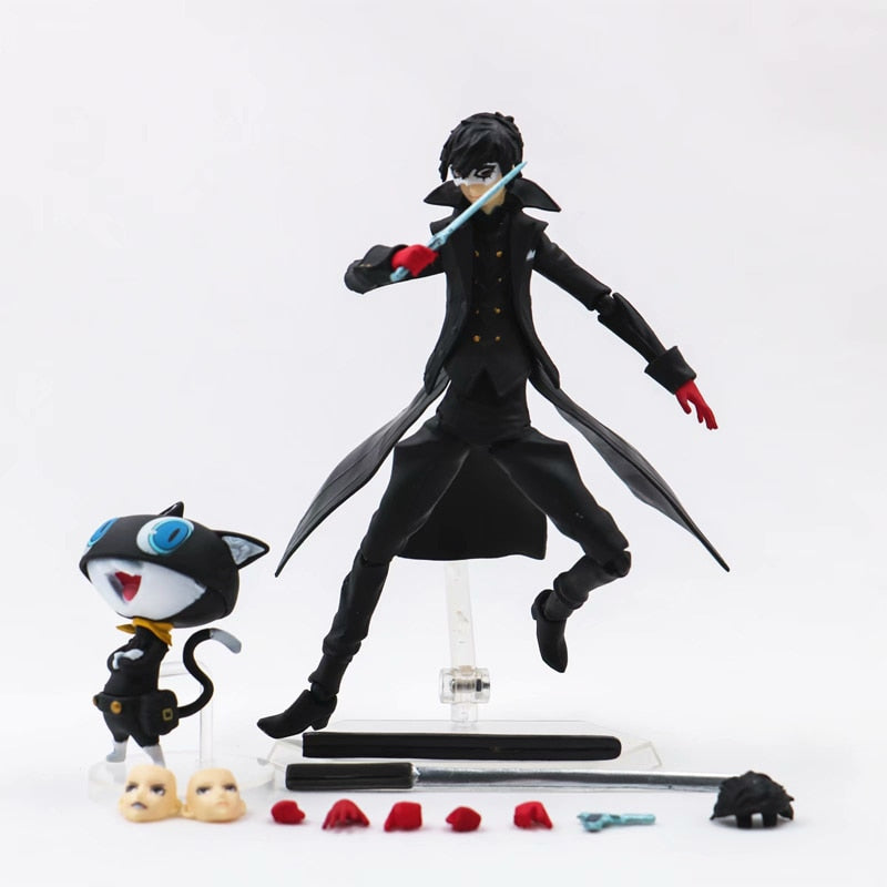 10cm Megami Tensei Persona 5 Joker Amamiya Ren Anime Figure Q version 989# Ren Amamiya Action Figure Collection Model Doll Toys