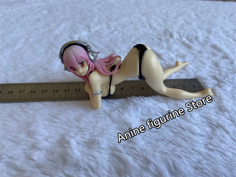 Anime Super Sonico Cup Noodle Stopper Swimsuit PVC Figure Toy Sexy Action Model Japanese Cartoon Figurines Collectible Doll Toys