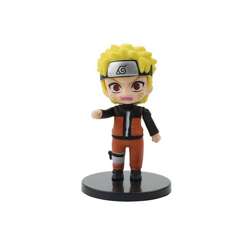 Naruto Uzumaki Kakashi Uchiha Sasuke Itachi Anime Figure Toy Q Cute Figural Nendoroid Car Decoration PVC Model Gift Toys For Kid