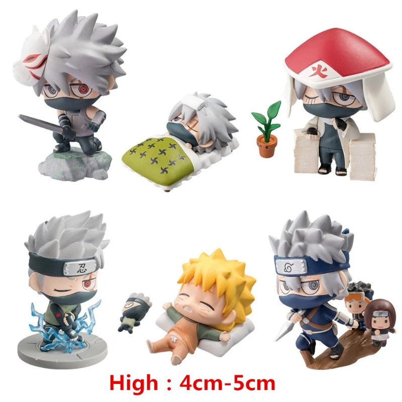 Naruto Uzumaki Kakashi Uchiha Sasuke Itachi Anime Figure Toy Q Cute Figural Nendoroid Car Decoration PVC Model Gift Toys For Kid