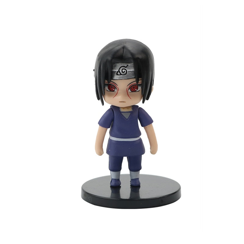 Naruto Uzumaki Kakashi Uchiha Sasuke Itachi Anime Figure Toy Q Cute Figural Nendoroid Car Decoration PVC Model Gift Toys For Kid