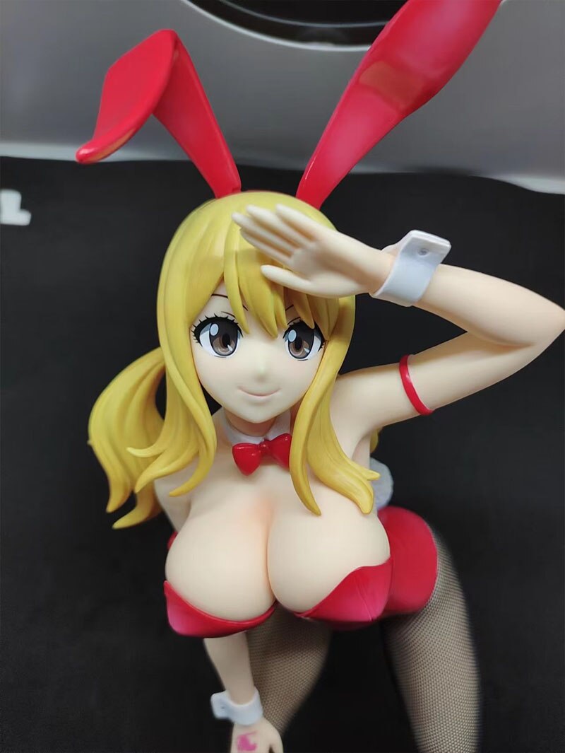 38CM Scale Summer Swimsuit Ver Lucy Heartfilia/Mirajane Strauss Fairy Tail PVC Anime Figure GK Action Figurine Manga Toys