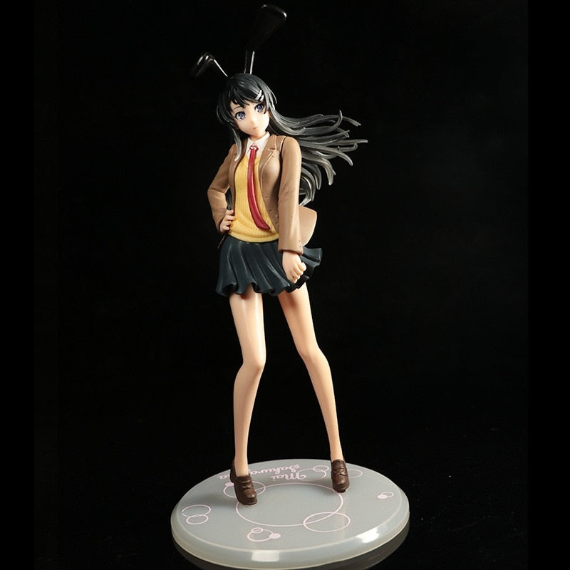 25cm Mai Sakurajima Bunny Girl Senpai Sexy Anime Figure Rascal Does Not Dream of Bunny Girl Senpai Action Figure Model Doll Toys