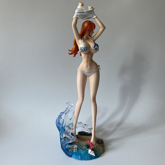 34.5CM One Piece Nami Naked Anime Figures GK Cat Burglar Action Figurines Model Sexy Girl Doll Figma Statue Adult Figures Toys
