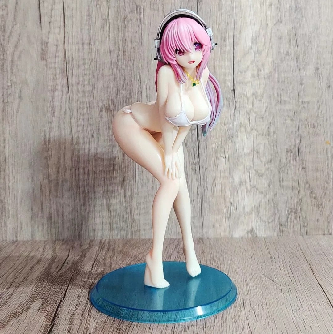 21cm Super Sonico Bikini Style Ver Anime Figure Super Sonico Sexy Girl Action Figure Nitroplus Figure Collection Model Doll Toys