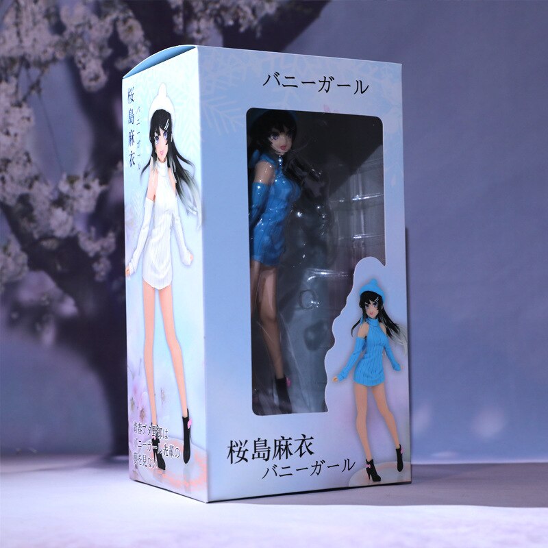 20cm Anime Rascal Does Not Dream of Bunny Girl Senpai Sexy Figure Toy Senpai Sakurajima Mai Chair Sexy Anime Action Figure Toys