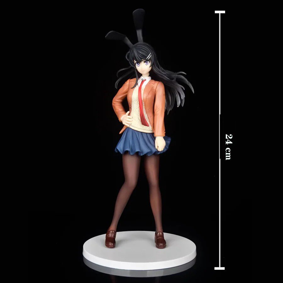 20cm Anime Rascal Does Not Dream of Bunny Girl Senpai Sexy Figure Toy Senpai Sakurajima Mai Chair Sexy Anime Action Figure Toys