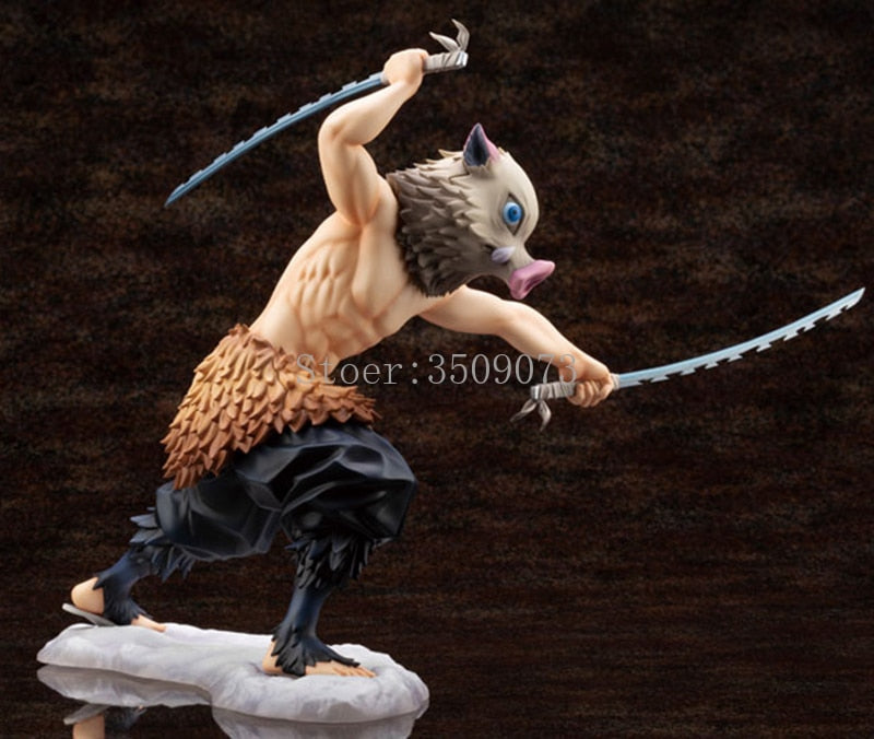 Kimetsu no Yaiba Anime Figure Hashibira Inosuke Action Figure ARTFX J Demon Slayer Kamado Tanjirou Figurine Model Doll Gift