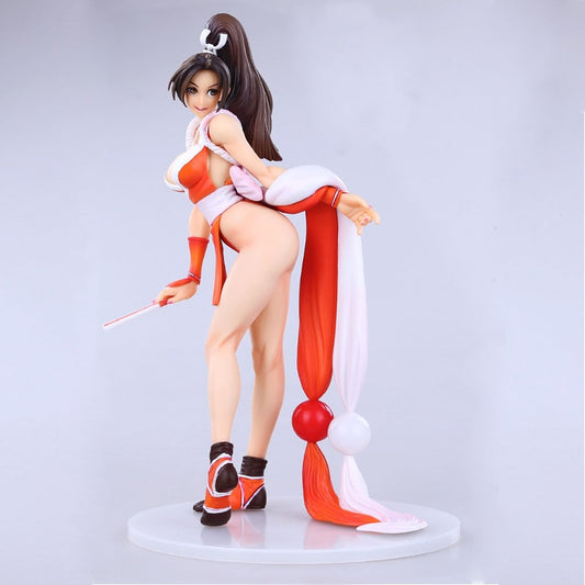 28cm The King of Fighters Anime Figure Millenium Fighting Mai Shiranui Action Figure Sexy Girl Figure Collection Model Doll Toys