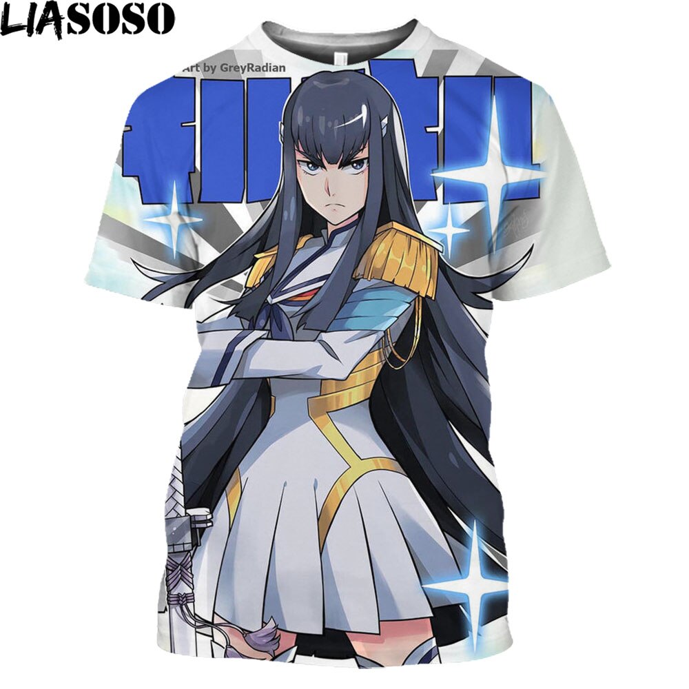 LIASOSO Hot Anime Kill La Kill Printed 3D T-shirt Men Women Summer Loose Harajuku Style Shirts Unisex Streetwear Tees Tops