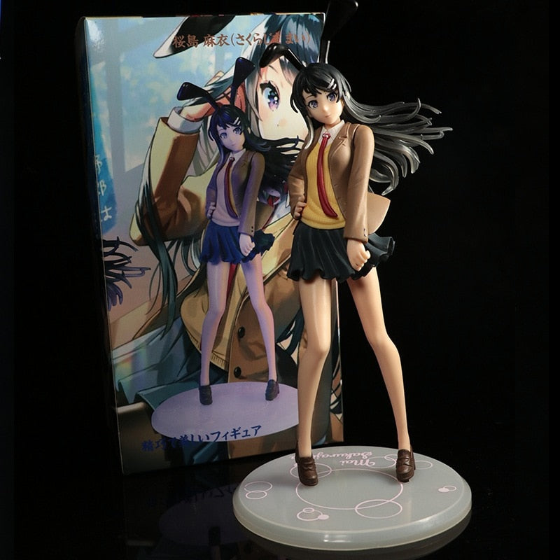 25cm Mai Sakurajima Bunny Girl Senpai Sexy Anime Figure Rascal Does Not Dream of Bunny Girl Senpai Action Figure Model Doll Toys