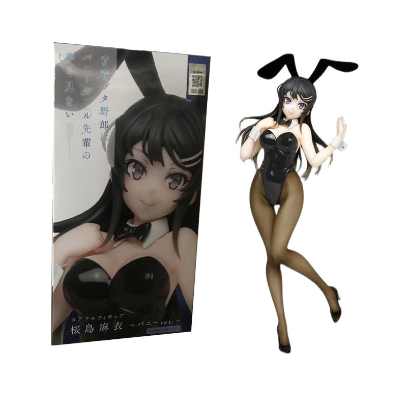 25cm Mai Sakurajima Bunny Girl Senpai Sexy Anime Figure Rascal Does Not Dream of Bunny Girl Senpai Action Figure Model Doll Toys