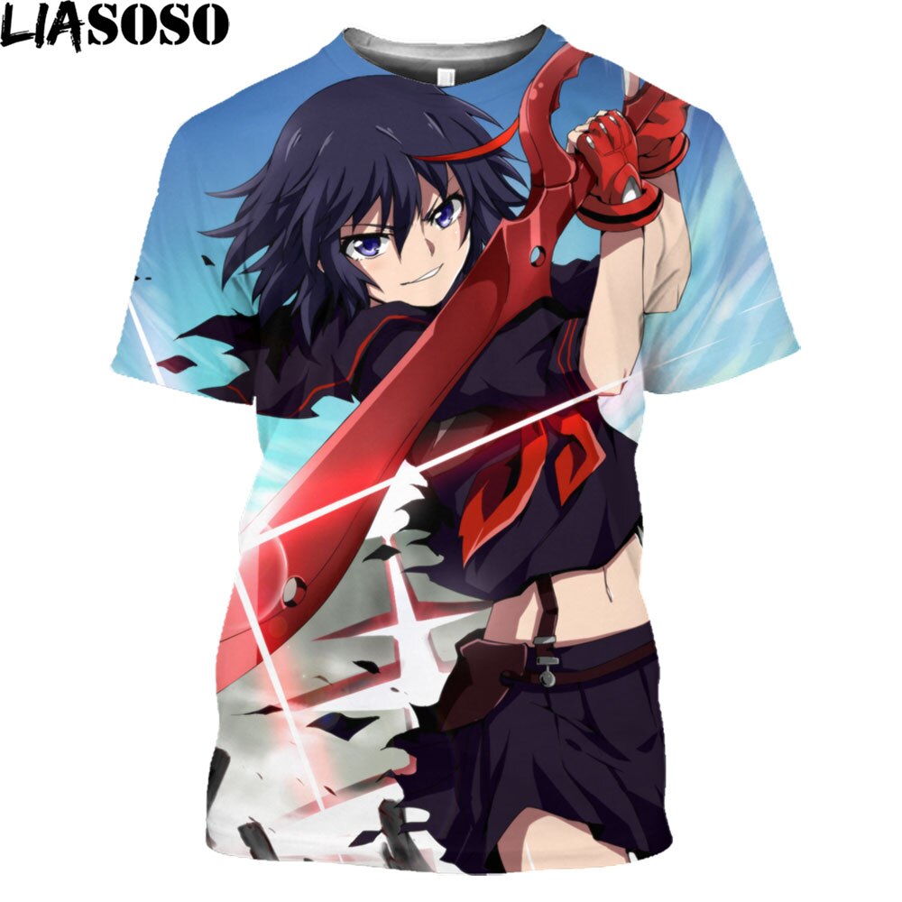 LIASOSO Hot Anime Kill La Kill Printed 3D T-shirt Men Women Summer Loose Harajuku Style Shirts Unisex Streetwear Tees Tops