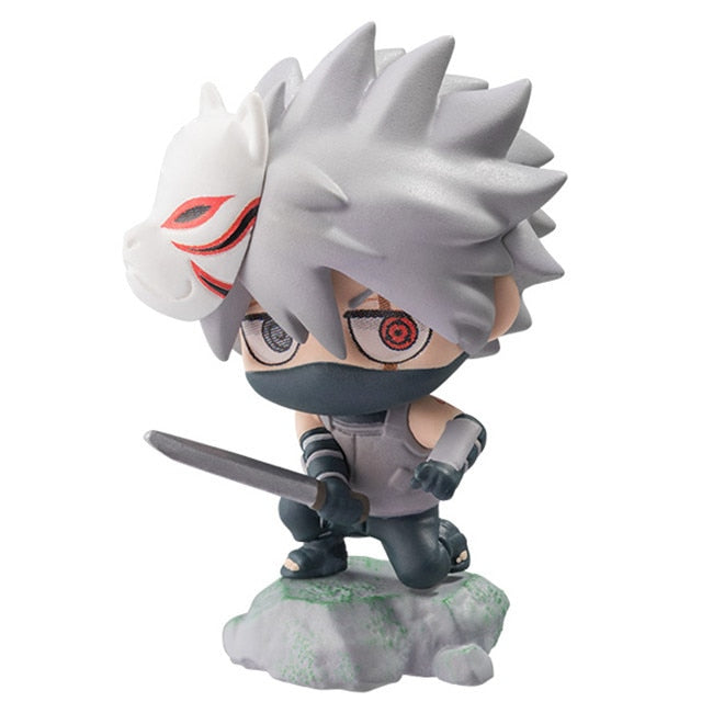 Naruto Uzumaki Kakashi Uchiha Sasuke Itachi Anime Figure Toy Q Cute Figural Nendoroid Car Decoration PVC Model Gift Toys For Kid