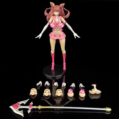 Native Second Axe HENTAI ACTION Raita Erika Kuramoto 18cm PVC Anime Figure Sexy Girl Adult Model Doll Toys