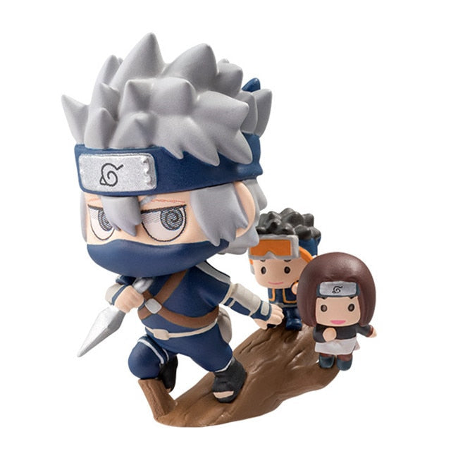 Naruto Uzumaki Kakashi Uchiha Sasuke Itachi Anime Figure Toy Q Cute Figural Nendoroid Car Decoration PVC Model Gift Toys For Kid