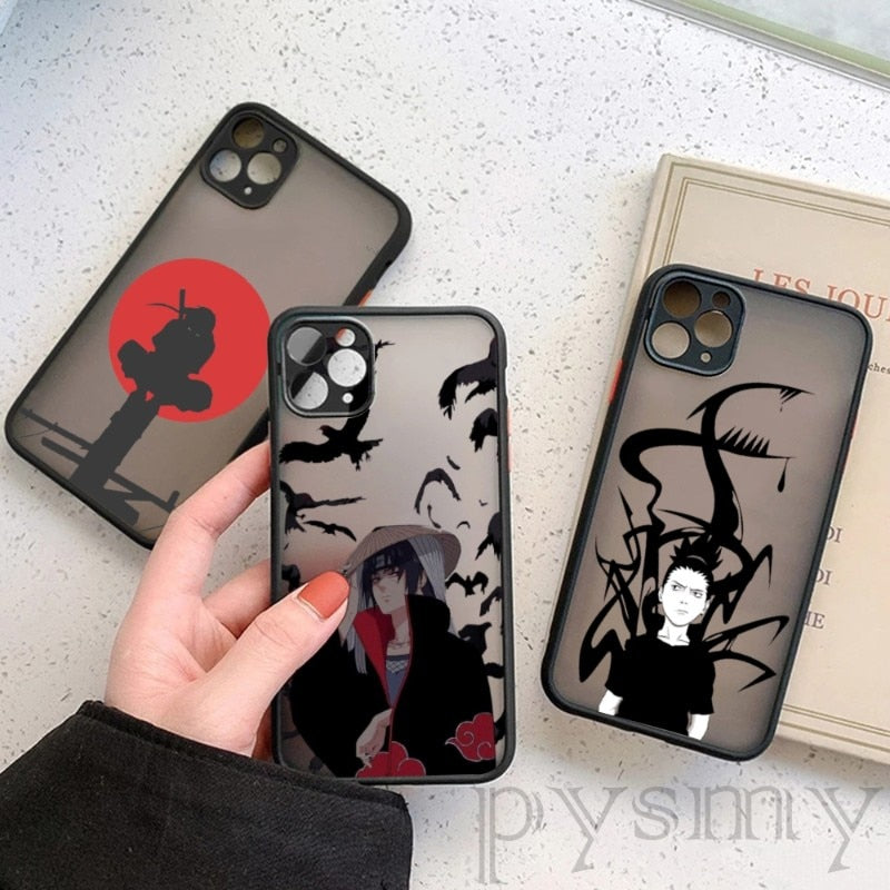 Anime Naruto Akatsuki Itachi Phone Case For IPhone 11 12 13 Mini Pro Max X XS XR 7 8 Plus Clear Matte Black Cover