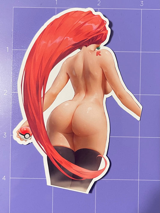 Anime vinyl sticker #8 Nude Jessie, Rocket Team, Pokemon NFSW